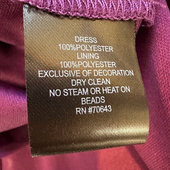 VTG Jessica Howard Purple Midi Dress Sz 10 Animal Print V Neck Sleeveless Fairy - Picture 14 of 14